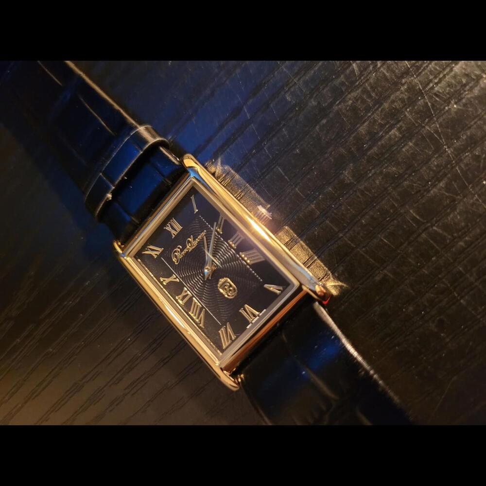 NEW Pierre Lucerne SQ Tank Quartz Men's Watch GORGEOUS‎